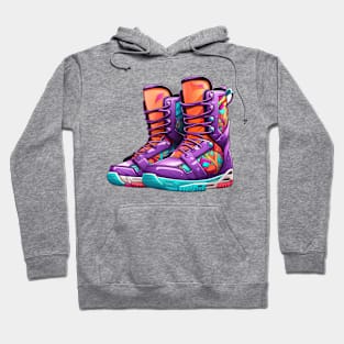 90s Retro Snowboard Boots Hoodie